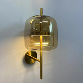 Brass Glass Wall Lights Indoor Modern - Clowas